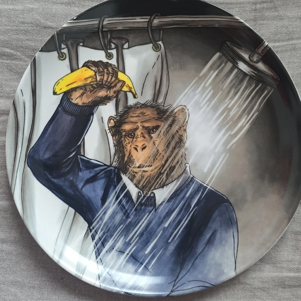 ❤️BUY 5 GET 3 FREE West Elm Dapper Animal Halloween Salad Plate,Retail $14.00 US